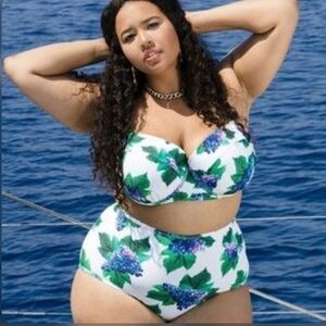 Gabi Fresh Swimsuits for All 2pc grape print bikini